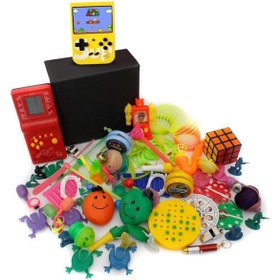 Resim Nostaljik Bakkal Özel Kırmızı Tetris Ve Sarı Nostaljik Atari Oyuncak Kutusu 