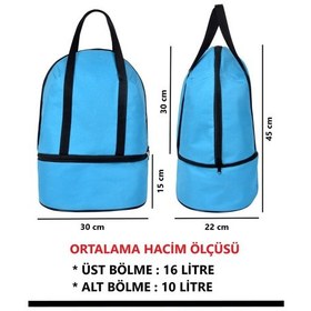 Resim Wi-Fro Plaj Çantası Termos Isı Yalıtımlı Sıcak Soğuk Tutucu Çanta 26 L Açık Mavi 