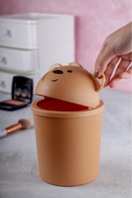 Resim HOMENIVA Bears Mini Masaüstü Çöp Kutusu 1 Lt 