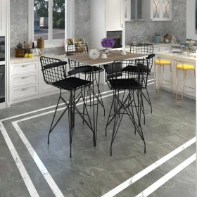 Resim Kenz Life Knsz Masa Sandalye Takımı HEM105ZENGIN Crdsyh 130*070 4 Sandalye Syhsyh Kolçaklı 