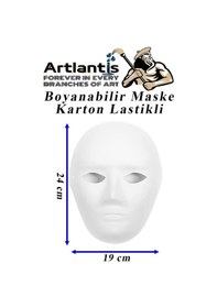 Resim Maske Boyama 19x24 Cm 5 Adet Boyanabilir Maske Karton Lastikli İnsan Yüzü Suratı Okul Sınıf Etkinlikleri Hobi 