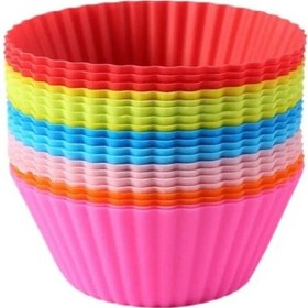Resim Silikon Mini Kek Kalıbı 18 Adet Muffin Kek Kalıbı Plastik Pembe Diğer 