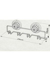 Resim Teknotel 4'Lü Vakumlu Portmanto Vestiyer Elbise Askısı Krom Dm244 Krom 