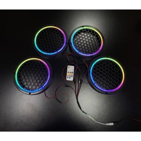 Resim Pozart Piksel Neon Ledli 20 cm Midrange Hoparlör Kapağı 4ADET Kapak+Modül Sök Tak Soketli Kolay Montaj 