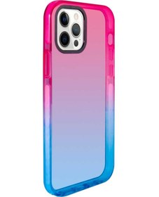 Resim İphone 13 Pro Max Uyumlu Zore Renkli Punto Kılıf-pembe-mavi Pembe-Mavi 