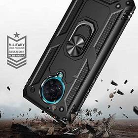 Resim Aksesuarcim Xiaomi Redmi K30 Pro ile Uyumlu Kılıf Silikon Yüzük Standlı Araç Tutucu için Mıknatıslı Darbe Karşı Dayanıklı Koruma Tank İnce Kap Vega Rose Gold 