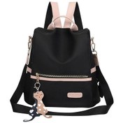 Resim Sırt Çantası Kadın Günlük Çanta Sırt Çantası Okul Moda Okul Hırsızlığa Karşı Su Geçirmez Çok İşlevli Büyük Kapasiteli Omuz Çantası Seyahat İçin Black Siyah 