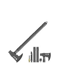 Resim Lemestar 3cr13 Çelik Ve Aluminyum Çelik F8 Dış Mekan Bıçaklı, İsharetli, Kaymaz Tutuşlu, Çok Fonksiyonlu, Taşınabilir Çakı Seti Siyah 