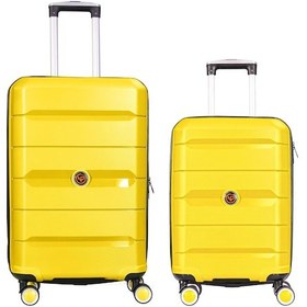 Resim Npo Diamond Pp Polipropilen Büyük Ve Küçük Boy 2'li Kırılmaz Valiz Seti-sarı Sarı 