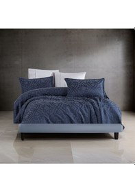 Resim Yatak Örtüsü Alesta Lacivert Çok Renkli 