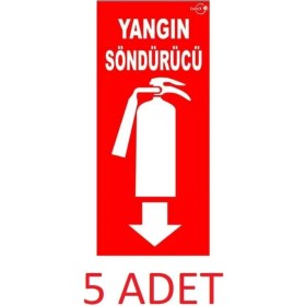 Resim 5 Adet Fosforlu Yangın Tüpü Söndürme Cihazı Levhası 