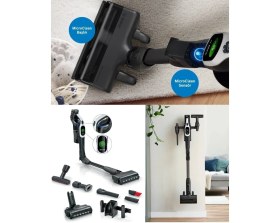 Resim Bosch Premium BCS104 Şarjlı Dikey Süpürge Unlimited 10 Dijital Turbospinmotor Çiftbataryalı 160DK Temizlik+Bosch Multitalent Mutfak Robotu 