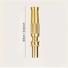 Resim Turcoshop11 1 Adet Pirinç Nozzle Evrensel Bağlantı Ayarlanabilir Vana Bahçe Oto Yıkama 