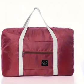 Resim 1 Adet Büyük Kapasiteli Taşınabilir Seyahat Çantası - Hafif Kırmızı Duffel, Fermuarlı, Kolay Taşıma Kulplu ve File Cebi ile Tuvalet Malzemeleri & Gereçler İçin Seyahat Çantası 