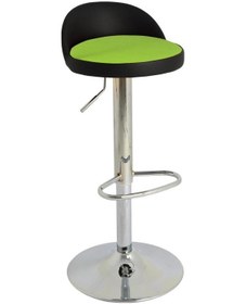 Resim Bürocci 9560S0110 Jack Bar Sandalyesi Yeşil Deri Yeşil 