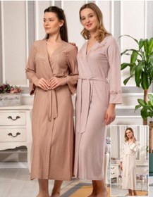 Resim Bone 5612 Pamuk Uzun Kol Kadın Sabahlık 