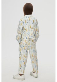 Resim Nk Kids 58560 Kız Çocuk Ekru-mavi Sharp Pantolon Ekru - Mavi 