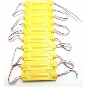 Resim Cob Led Modül Lensli 2 Watt 12 Volt Amber (Sarı) (10 Adet) 