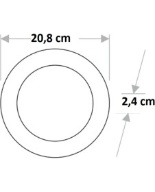 Resim Cata CT-5271 25W/6500K Alm. S.ü Led Armatür (Beyaz-12 Adet) 