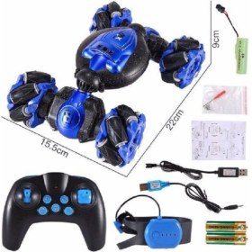 Resim Anıl Anıloyuncak Uzaktan Çift Kumandalı Şarjlı Akrobat Elle Kontrol Edilen Araba Speed Pioner Mavi 