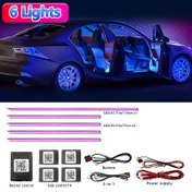 Resim 6’lı 1 Arada RGB Akrilik Ortam Aydınlatma Kiti, Ultra Parlak LED Şerit Işıklar, Dahili LED’li PMMA Bar, Kablosuz Uygulama Kontrollü Araç İçi Aydınlatma, 16 Milyon Renk Neon Müzik Modu, Çoklu Aydınlatma Modları, Müziğe Senkronize Atmosfer Işığı, Yüksek Parlaklıktaki Neon Şeritler, 12V Araç Fişi Aksesuarı, Güç Gerektirmez 