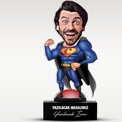 Resim Süper Güçleri Olan Adam Karikatürlü Biblo 