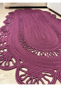 Resim Mavaux Matrix Jüt Kilim, Paspas, Mutfak Halısı, Banyo Paspası, Kilim, Halı, Oturma Odası Halısı Mürdüm 