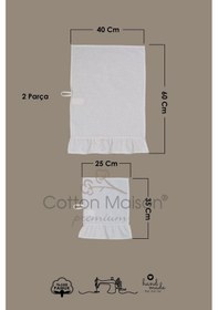 Resim Kurulama Bezi Fırfırlı Retro 2 Li Krem 