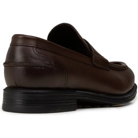 Resim Deery Erkek Kahverengi Hakiki Deri Klasik Loafer - 02025MKHVC01 