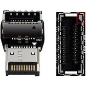 Resim Qingmipy Mb Usb 3.1 10g Type-e 90 Derece Dirsek, Sinyal Kaybı Olmadan Veri Transferi, Kompakt Tasarım, Pcb+metal, Siyah Ph74-a/b Seçenekli 