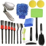 Resim Kangfufeng 16 Adet Araba Bakım Fırçası Seti Detaylandırma Fırçaları Araba Yıkama Temizleme Aletleri 