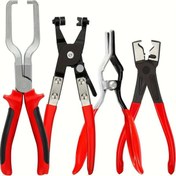 Resim Globalbloom Professional Hortum Kelepçe Pense Takımı 4 Parça Pipe Pliers Set Oto Tamir Aracı 