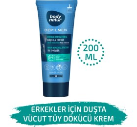 Resim Body Natur Erkekler İçin Duşta Vücut Tüy Dökücü Krem 200 ml Acısız Etki ve Nemlendirici Özellik 