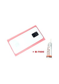 Resim Xiaomi Redmi Note 9 Pro Arka Kapak Batarya Kapağı Lensli Cam B-7000 Beyaz 