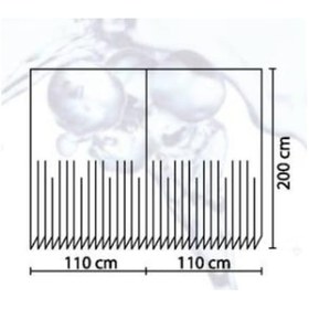 Resim Zethome Jackline Banyo Duş Perdesi 10019 Çift Kanat 2X120X200 Çok Renkli 