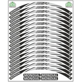 Resim Mondial Drift L Uyumlu Beyaz 1 Set Jant Şeridi 