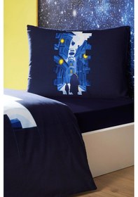 Resim Özdilek Harry Potter Alley Tek Kişilik Lisanslı Lastikli Çocuk Nevresim Takımı Lacivert 