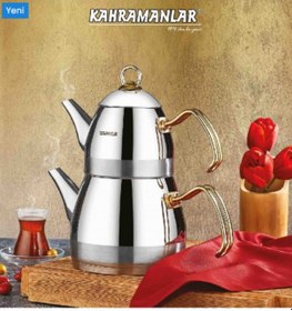 Resim Kahramanlar 1036-g Roma Gold Çaydanlık Mini Çelik 