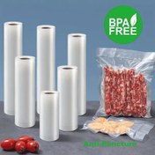 Resim 5 Adet BPA-Free Vakum Seal Rolls Seti, Dokulu Gıda Koruma Torbaları, Delinmeye Karşı, Yeniden Kullanılabilir, Elektrik Gerektirmez, 5 Boyutta (12.7cm, 15.24cm, 20.32cm, 25.4cm, 27.94cm) Yemek Hazırlığı, Atıştırmalıklar ve Sous Vide için 