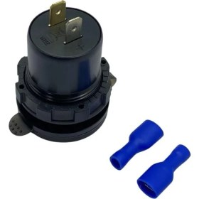 Resim 12V-24V DİJİTAL VOLTMETRE+ŞARJ CİHAZLI (USB X2) (3 A) (OFF-ON ANAHTARLIİ) (MAVİ IŞIK) (28 MM) 