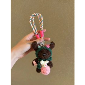 Resim Silver1 Sevimli Renkli Ip Peluş Ayı Kolye El Yapımı Oyuncaklar Küçük Bebek Çanta Çekicilik Sevimli Bebek Cep Telefonu Çekicilik (Yurt Dışından) 