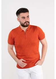 Resim Neyir Triko Slimfit Erkek Yakalı İnce Triko T-Shirt 