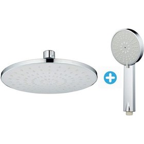Resim T-May Banyo Lidya Yuvarlak Tepe Duş Başlığı Krom El Duş Başlığı Krom 