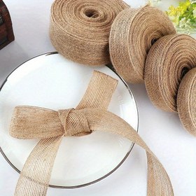 Resim 1 rulo, 10 metre jüt kurdele yay el sanatı kendin yap eski tarz jüt kaba keten hediye çantası dikme parti düğün dekorasyonu 