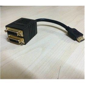 Resim HDMI To 2x DVI - HDMI To DVI Splitter Pasif HDMI Erkek 2 DVI Dişi 