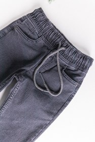 Resim Babymod Beli Lastikli Denim Kumaş Unisex Çocuk Denim Pantolon 