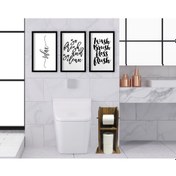 Resim Bk Home Doğal Masif Ahşap Tuvalet Kağıtlığı Ve Dekoratif 3’Lü Ahş (551051945) Bk