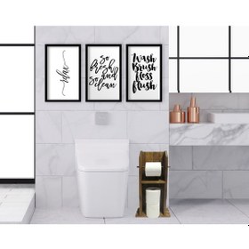 Resim Bk Home Doğal Masif Ahşap Tuvalet Kağıtlığı Ve Dekoratif 3’Lü Ahş (551051945) 