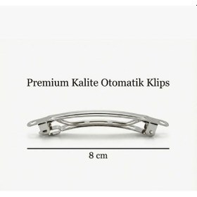 Resim Jz Shop Şifon Fiyonk Otomatik Klipsli Toka - Farklı Renk Seçenekli Kurdele Saç Aksesuarı Açık Mavi 
