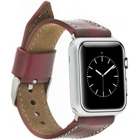 Resim Bouletta Apple Uyumlu Watch Deri Kordon 42-44-45 MM Bordo 